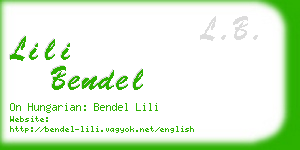 lili bendel business card